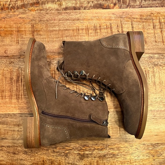 Aquatalia Ali Suede/Stud High Ankle Boot - Picture 4 of 9